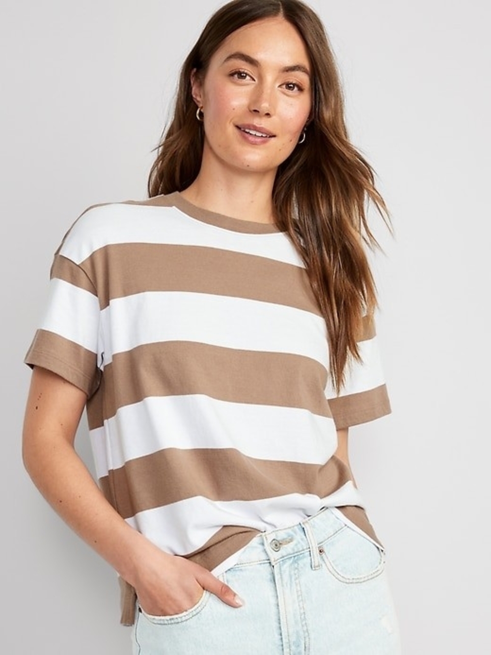 Vintage Crew-Neck Striped T-Shirt